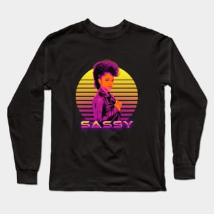 Sassy 80s Retrowave Long Sleeve T-Shirt